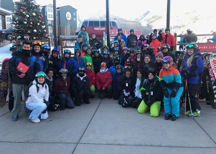 SOS Outreach Youth in Ski gear in Park City, Utah