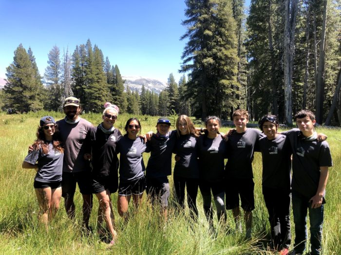 Group of backpackers